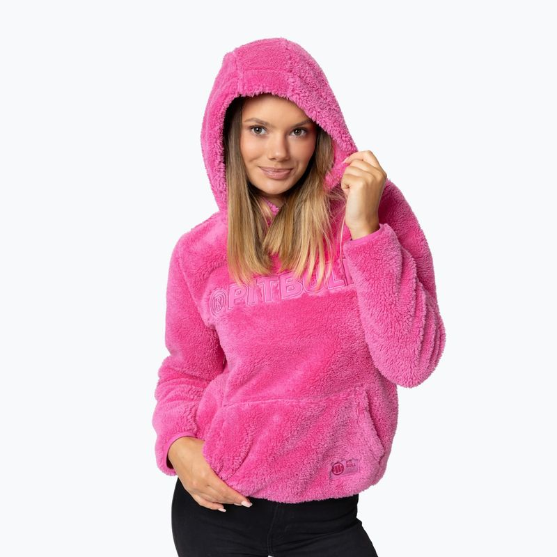 Női kapucnis pulóver Pitbull Aragona Hooded candy pink 5