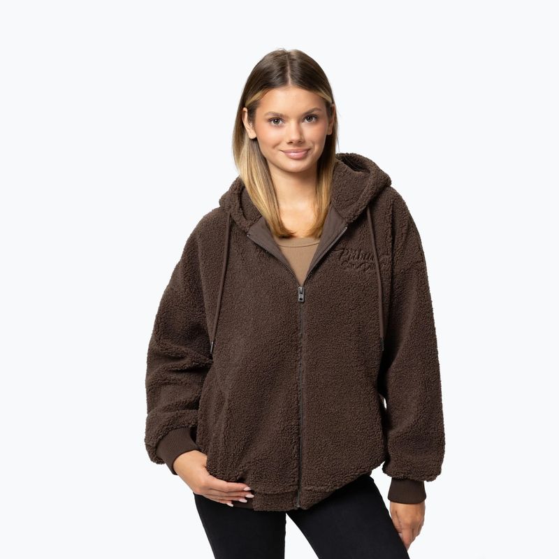 Női cipzáras kapucnis pulóver Pitbull Daisy Hooded Zip dark chocolate