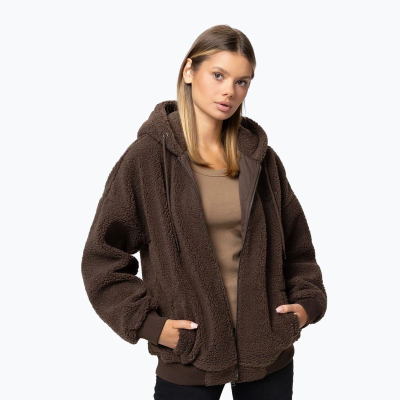 Női cipzáras kapucnis pulóver Pitbull Daisy Hooded Zip dark chocolate 5