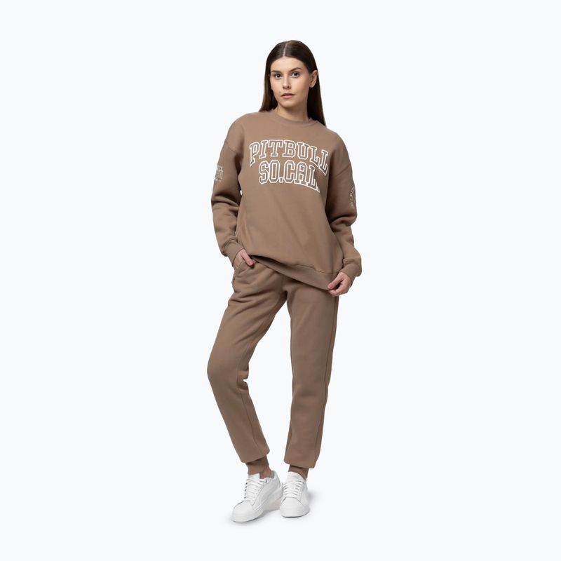 Női pulóver Pitbull Crewneck Fiora chocolate mousse 2