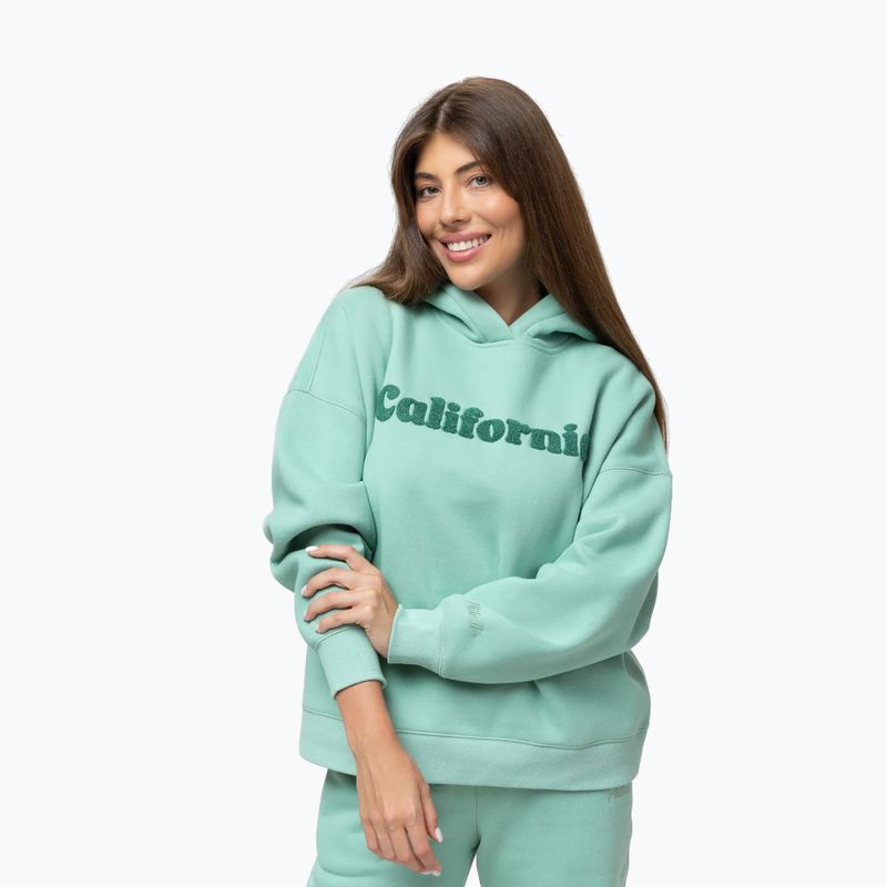 Női pulóver Pitbull California Hooded light mint 4