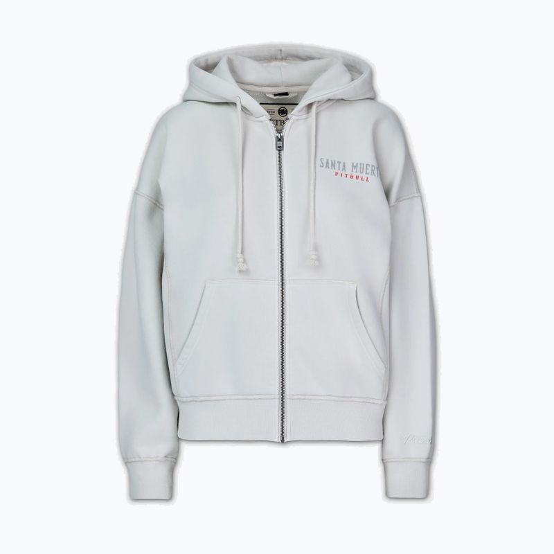 Női cipzáras kapucnis pulóver Pitbull Santa Muerte white stone 8