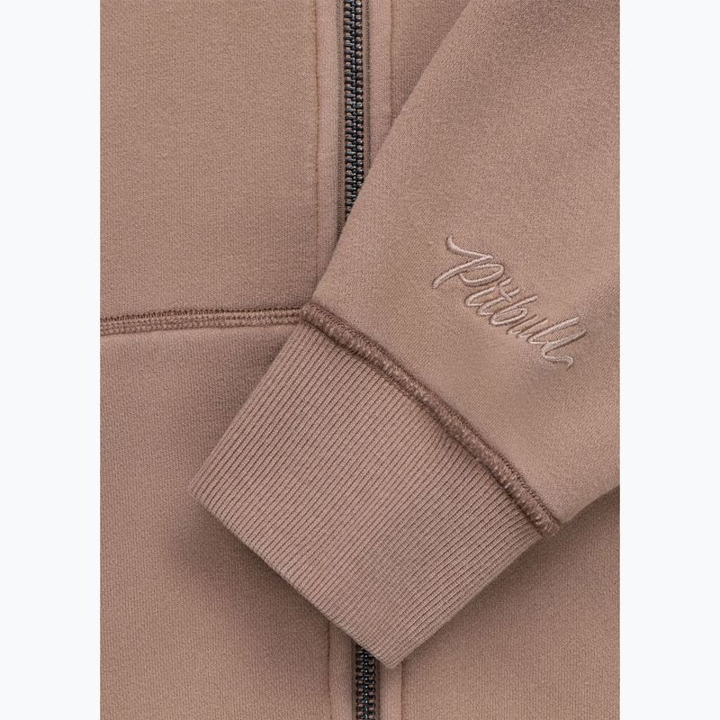 Női pulóver Pitbull Skull Surf Hooded Zip chocolate mousse 12