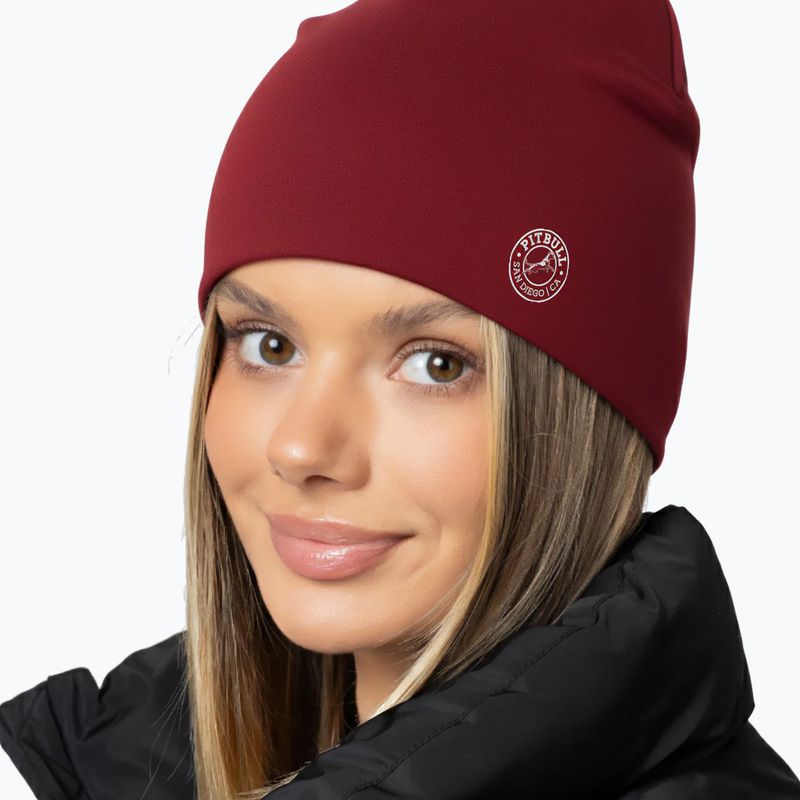 Téli sapka Pitbull San Diego Ca Beanie burgundy 4