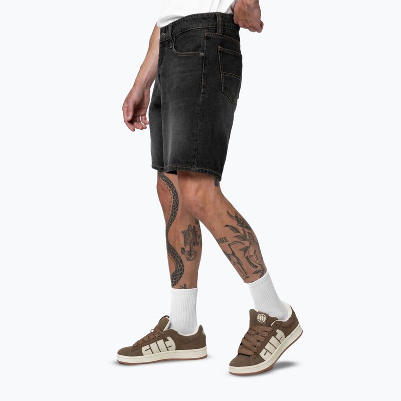 Pitbull Bayside Jeans Pocket fekete férfi rövidnadrág 4