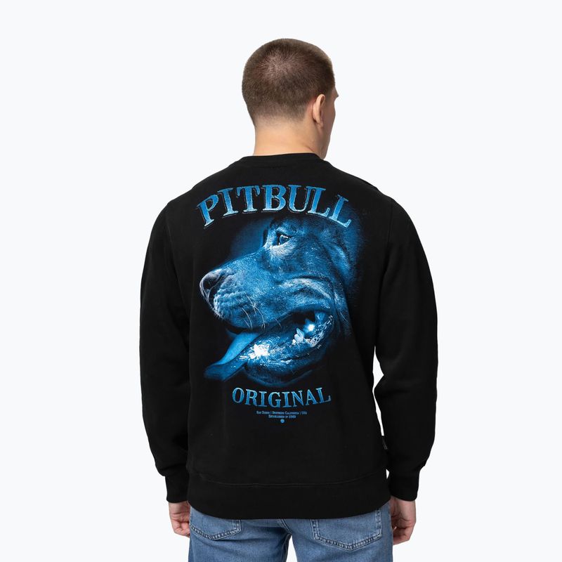 Férfi pulóver Pitbull Crewneck Midnight black 3