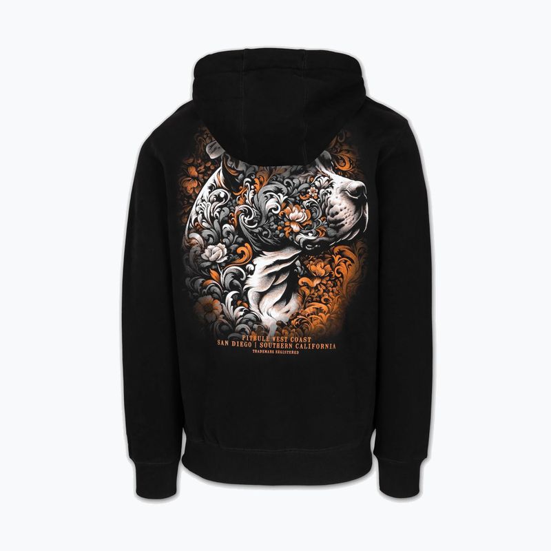 Férfi pulóver Pitbull Tattoo Hooded black 2