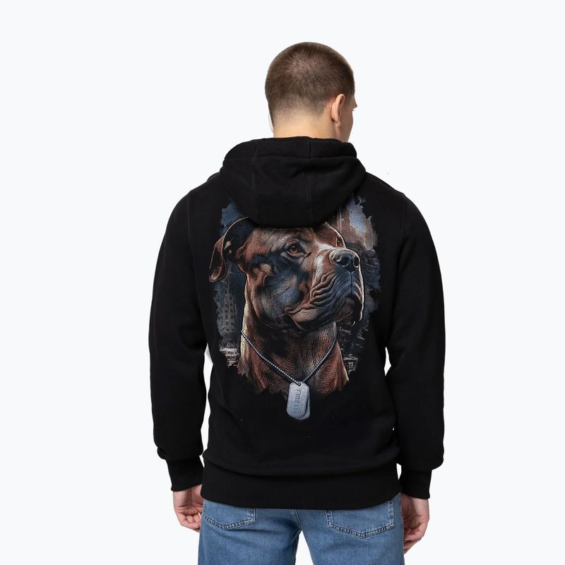 Férfi pulóver Pitbull Hero Hooded black 2