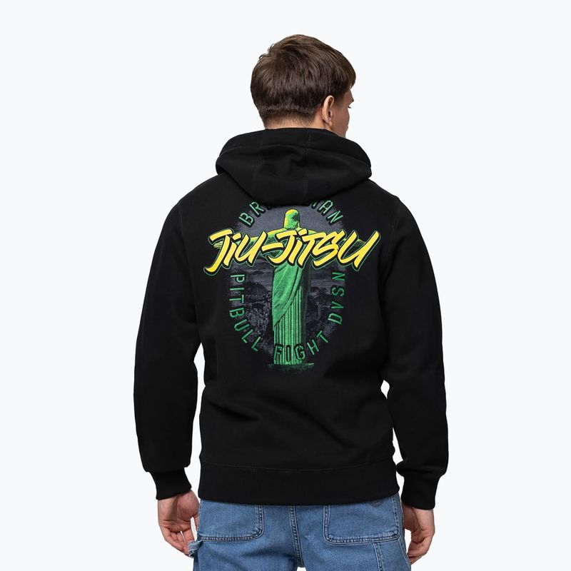 Férfi kapucnis pulóver Pitbull Bjj Fight Dvsn Hooded black 3