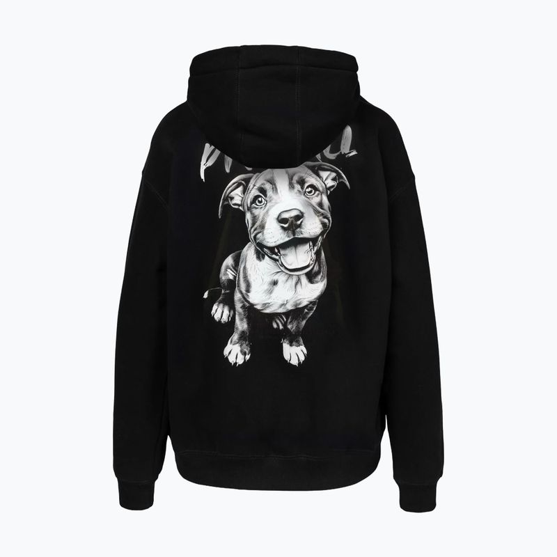 Női pulóver Pitbull Puppy 2 Hooded black 2