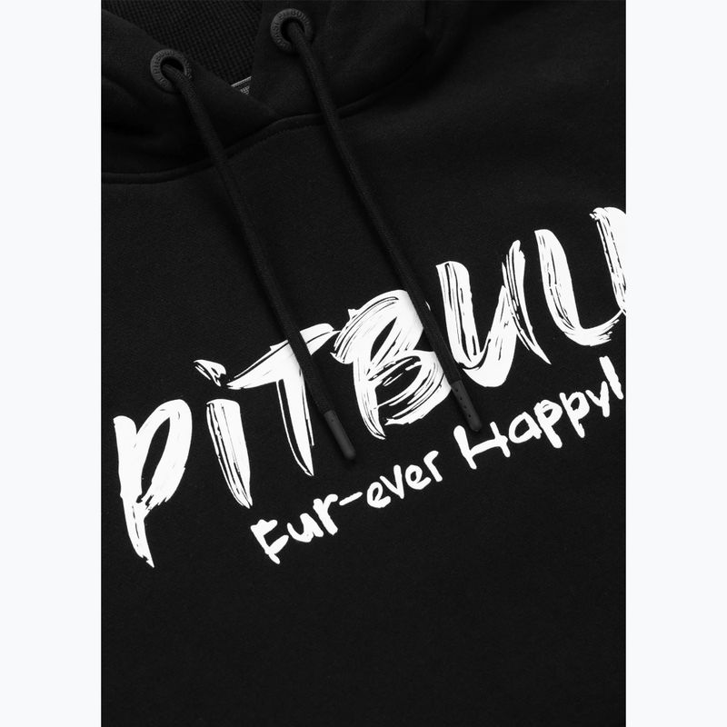Női pulóver Pitbull Puppy 2 Hooded black 3