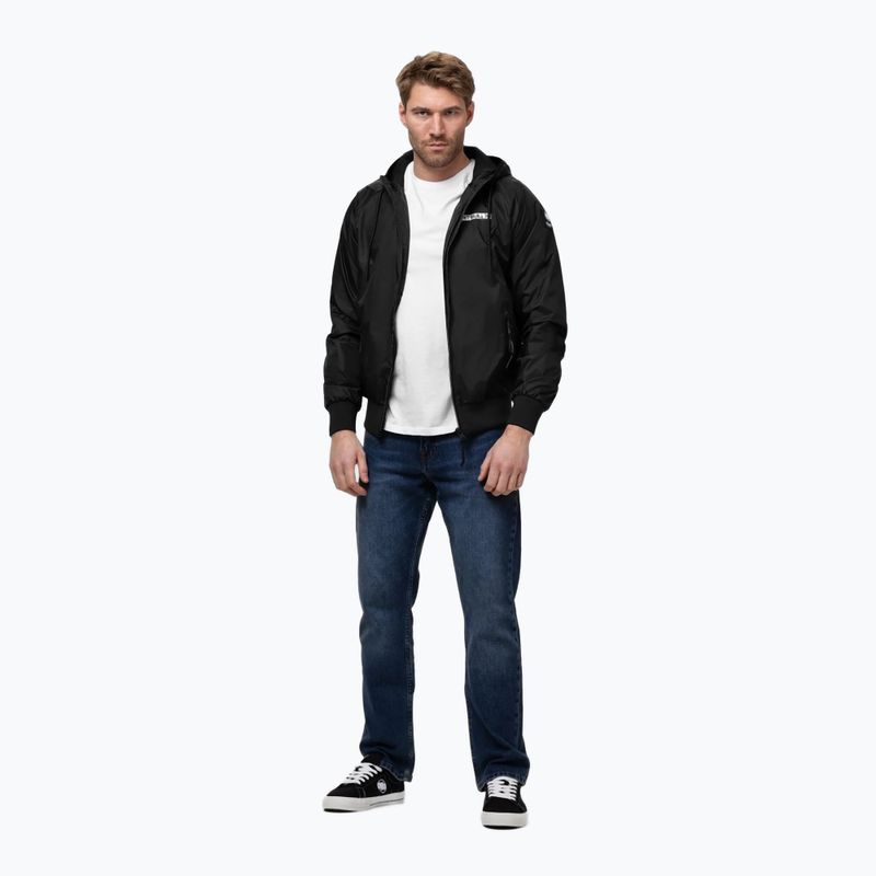 Férfi kabát Pitbull Athletic Logo Nylon Hooded black 2