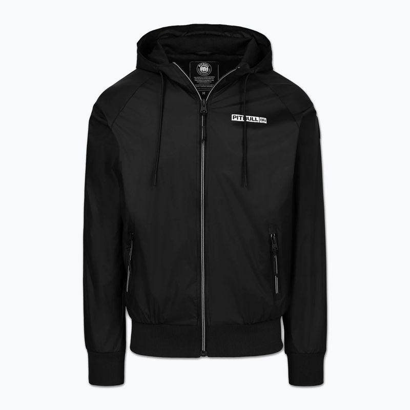 Férfi kabát Pitbull Athletic Logo Nylon Hooded black 5