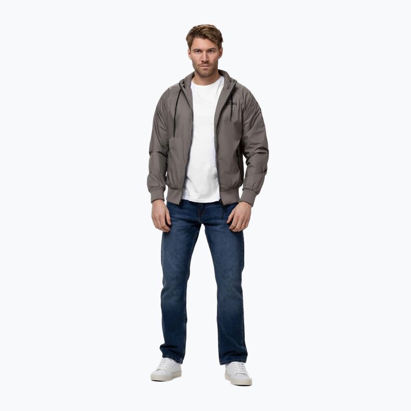 Férfi kabát Pitbull Athletic Logo Nylon Hooded taupe 2