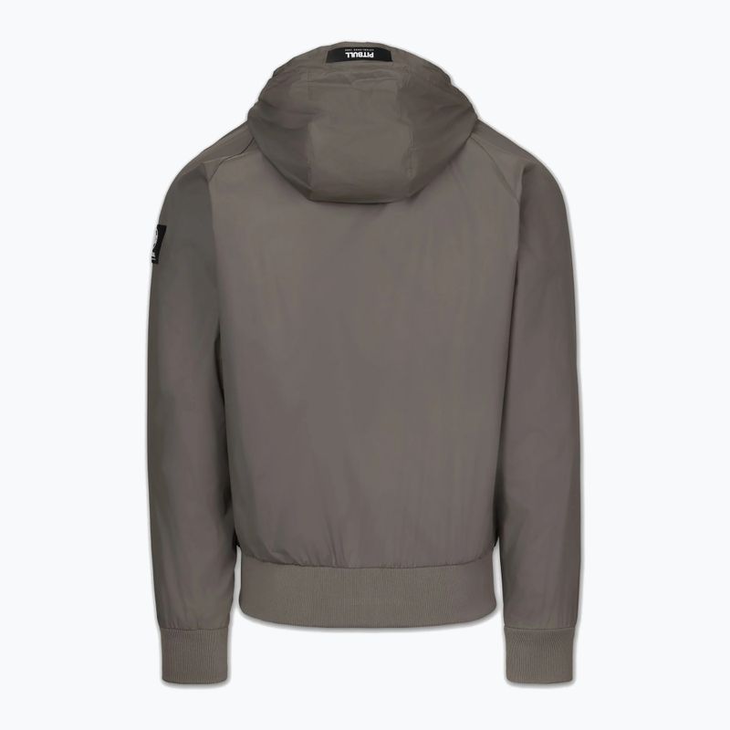 Férfi kabát Pitbull Athletic Logo Nylon Hooded taupe 6