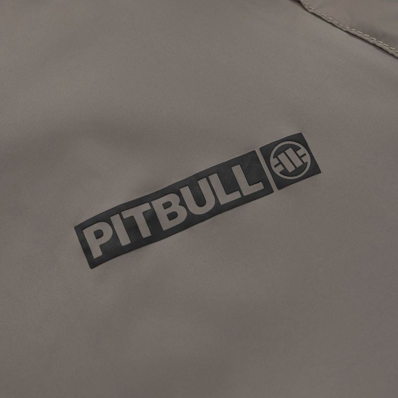 Férfi kabát Pitbull Athletic Logo Nylon Hooded taupe 8