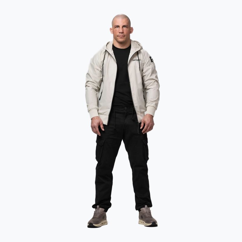 Férfi kabát Pitbull Athletic Logo Nylon Hooded light sand 2