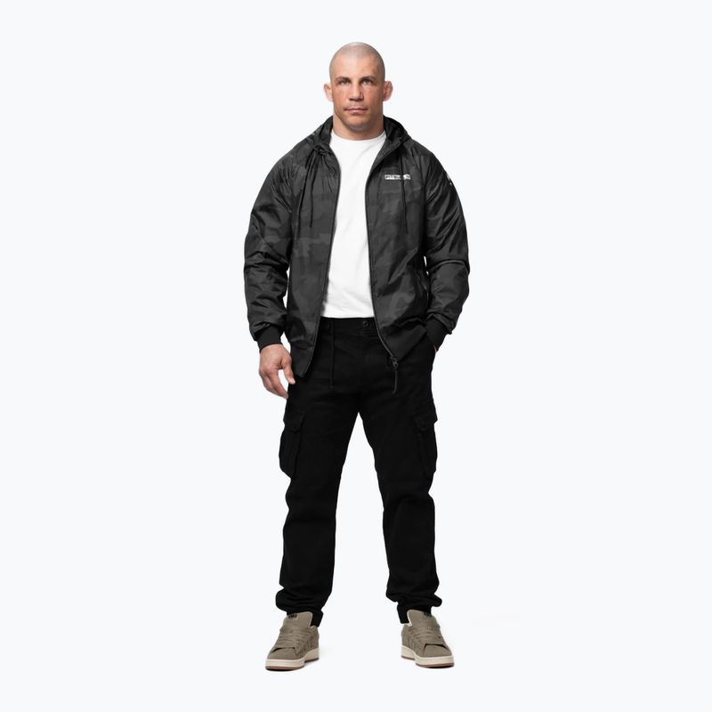 Férfi kabát Pitbull Athletic Logo Nylon Hooded black 2