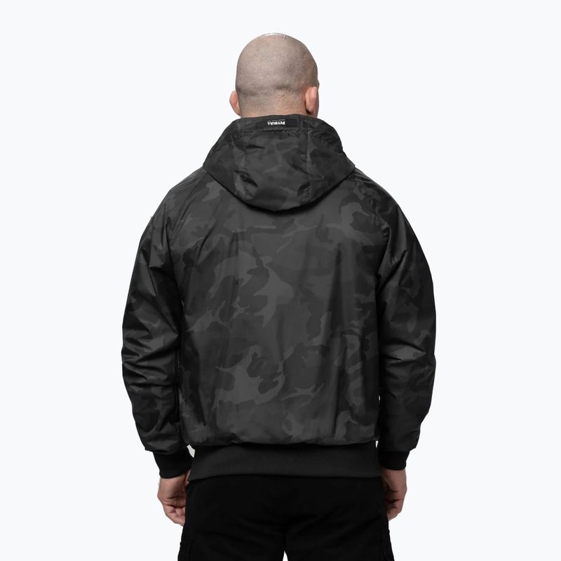 Férfi kabát Pitbull Athletic Logo Nylon Hooded black 3