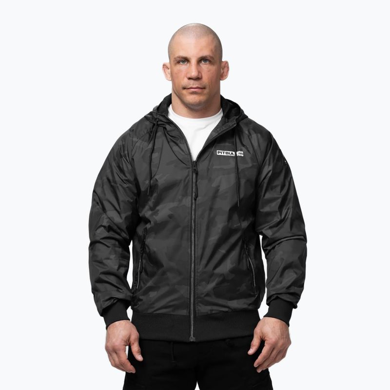 Férfi kabát Pitbull Athletic Logo Nylon Hooded black 4