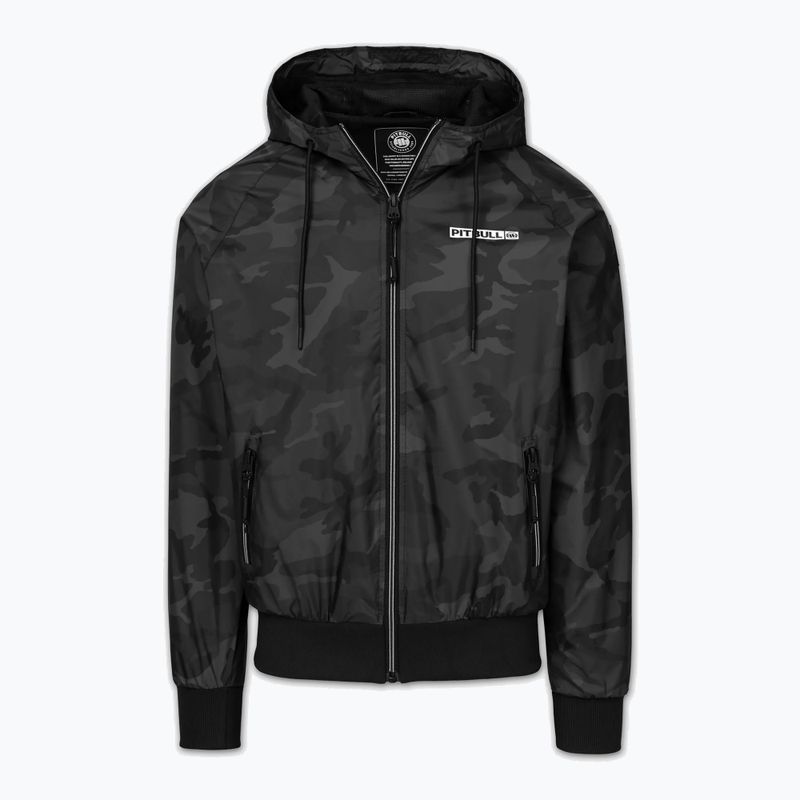 Férfi kabát Pitbull Athletic Logo Nylon Hooded black 6
