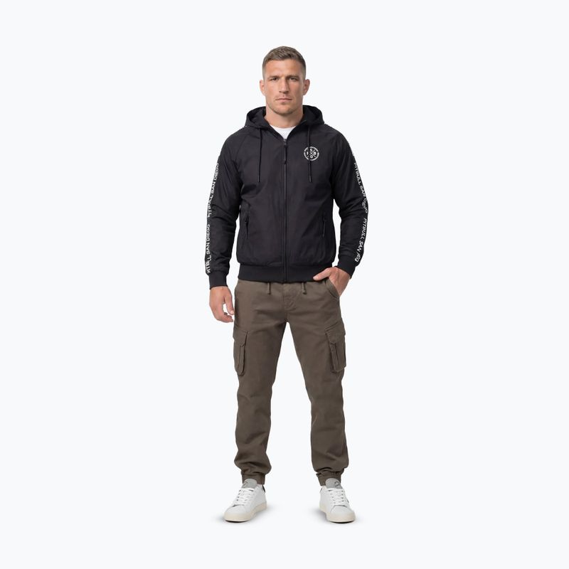 Férfi kabát Pitbull Athletic Tape Nylon Hooded black 2