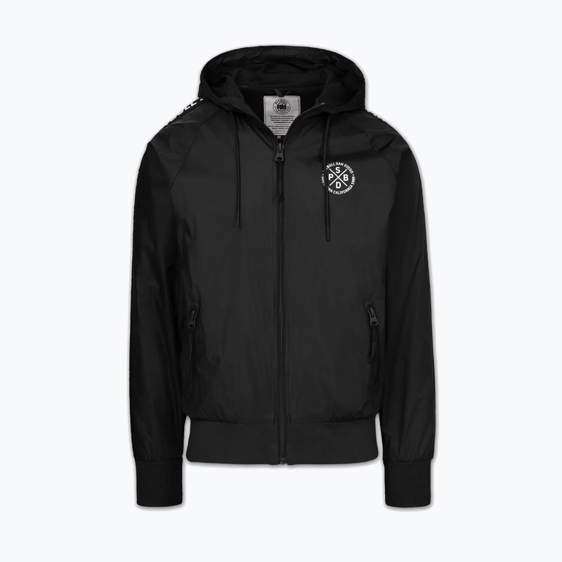 Férfi kabát Pitbull Athletic Tape Nylon Hooded black 3