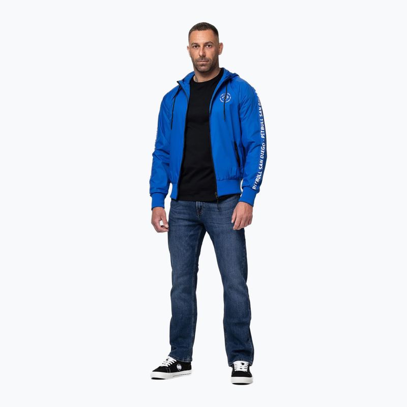 Férfi kabát Pitbull Athletic Tape Nylon Hooded electric blue 2
