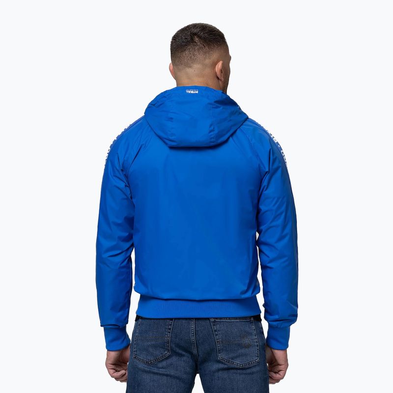 Férfi kabát Pitbull Athletic Tape Nylon Hooded electric blue 3