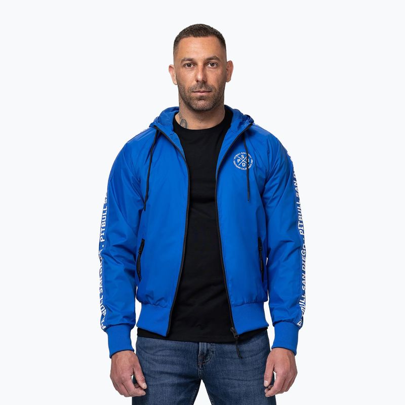 Férfi kabát Pitbull Athletic Tape Nylon Hooded electric blue 4