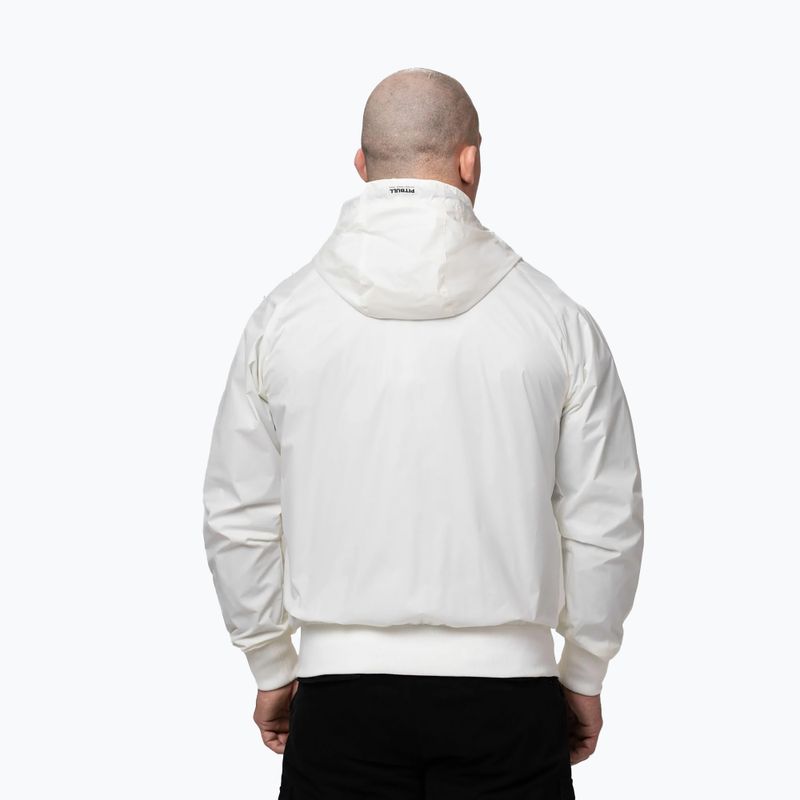 Férfi kabát Pitbull Athletic Tape Nylon Hooded off white 3