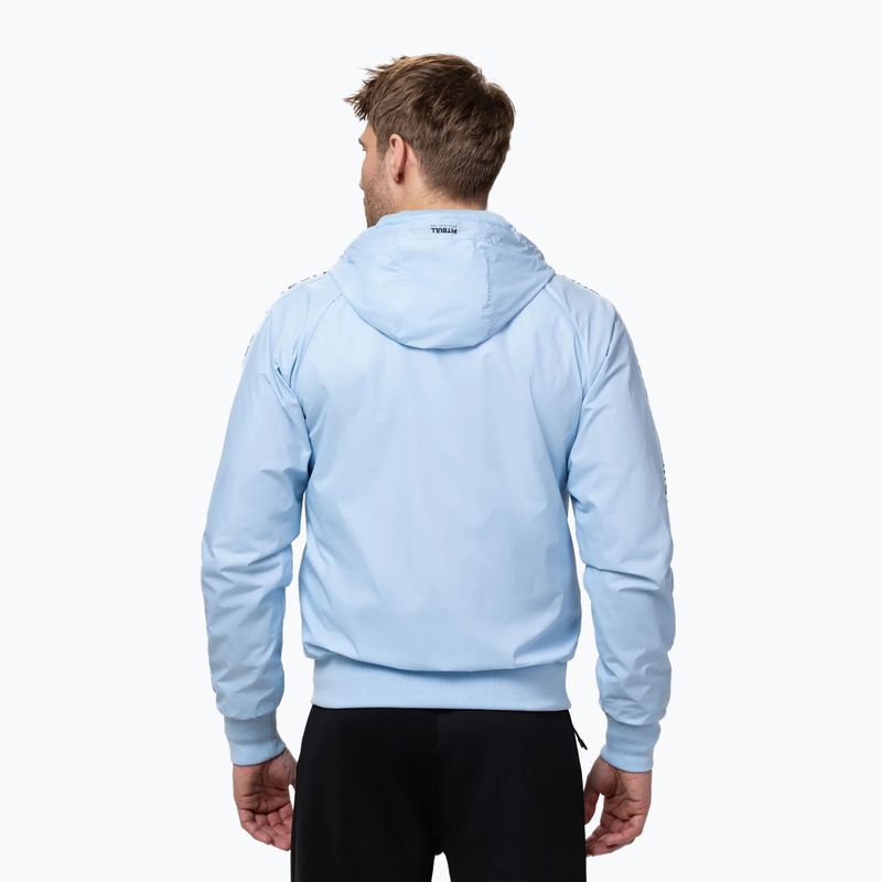Férfi kabát Pitbull Athletic Tape Nylon Hooded light blue 3