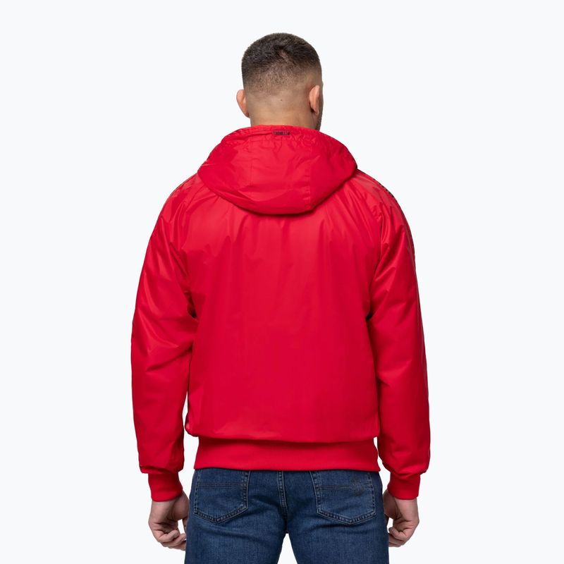 Férfi kabát Pitbull Athletic Tape Nylon Hooded red 3