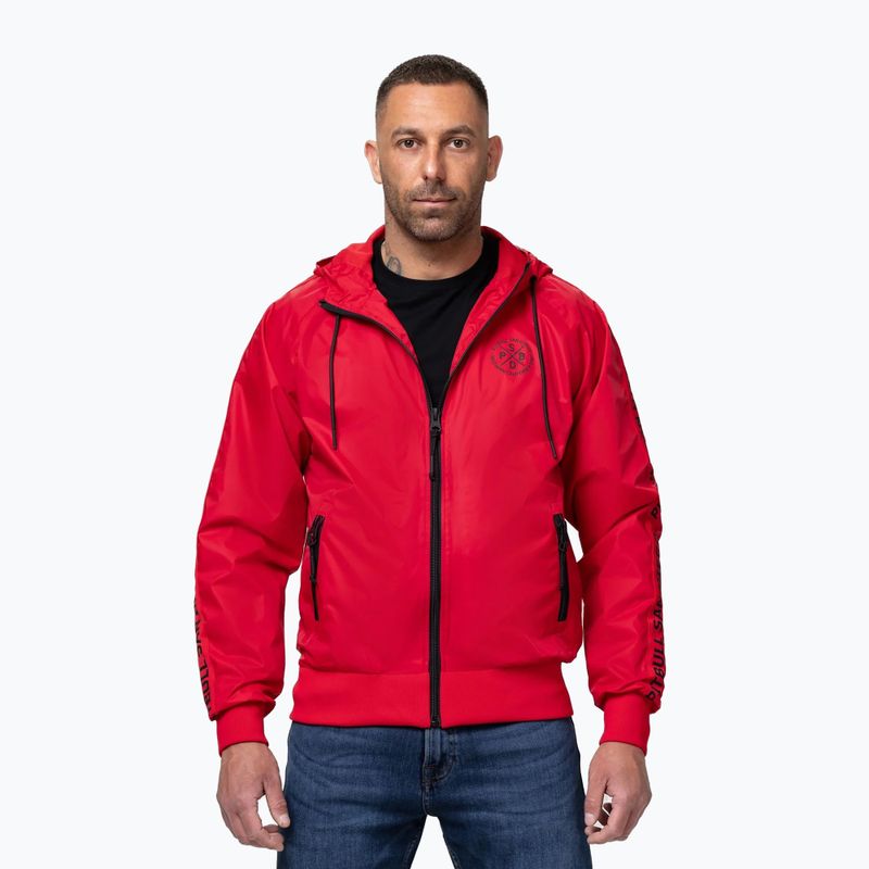Férfi kabát Pitbull Athletic Tape Nylon Hooded red 5