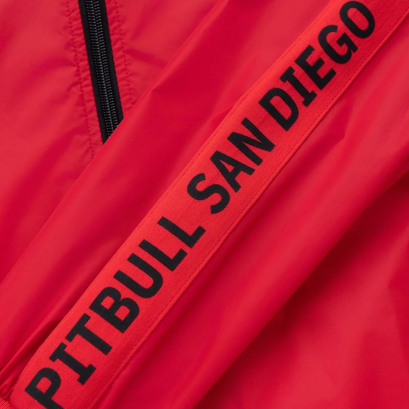 Férfi kabát Pitbull Athletic Tape Nylon Hooded red 11