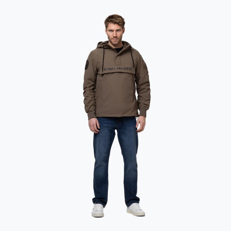 Férfi kabát Pitbull Meandro Kangaroo dark brown 2
