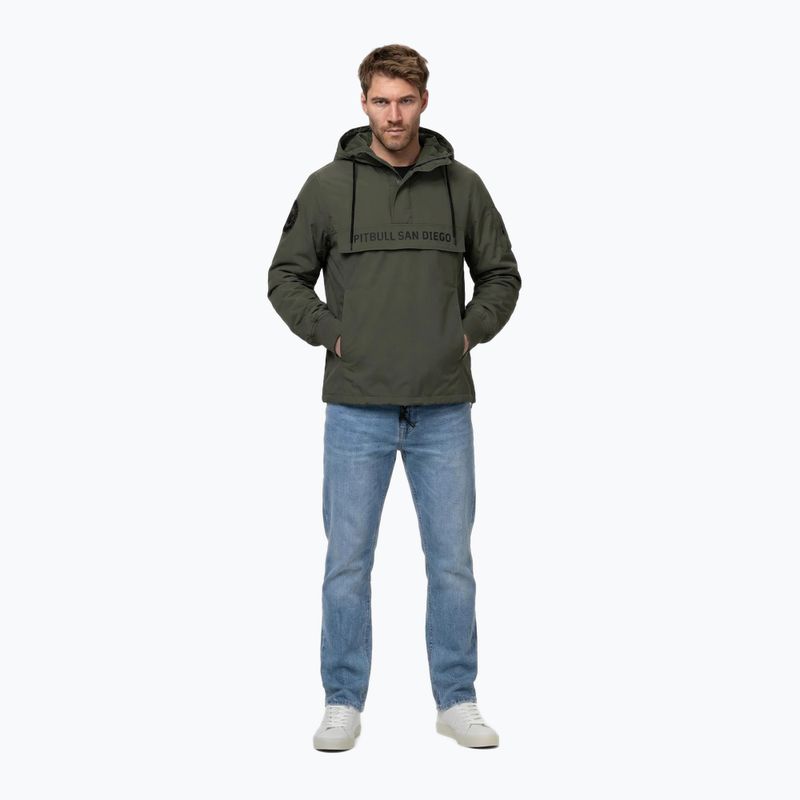 Férfi kabát Pitbull Meandro Kangaroo dark olive 2