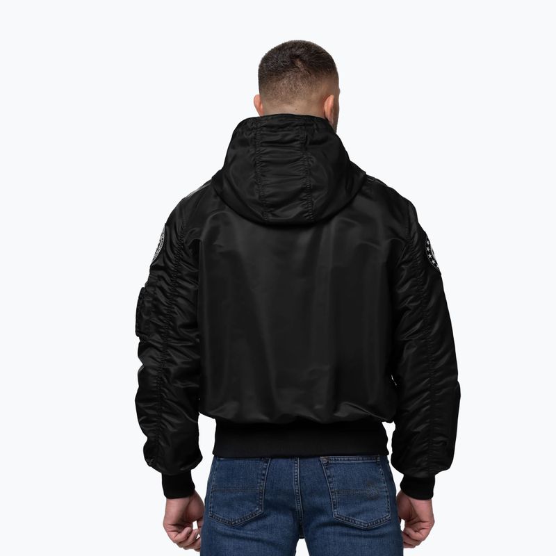 Férfi kabát Pitbull Aero Flight Hooded black 3