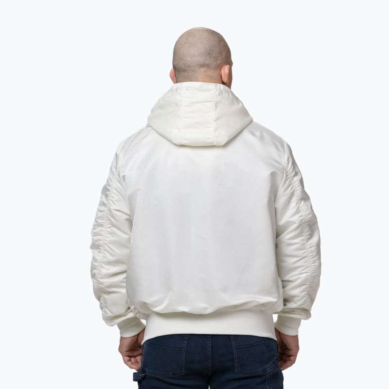 Férfi kabát Pitbull Aero Flight Hooded off white 3