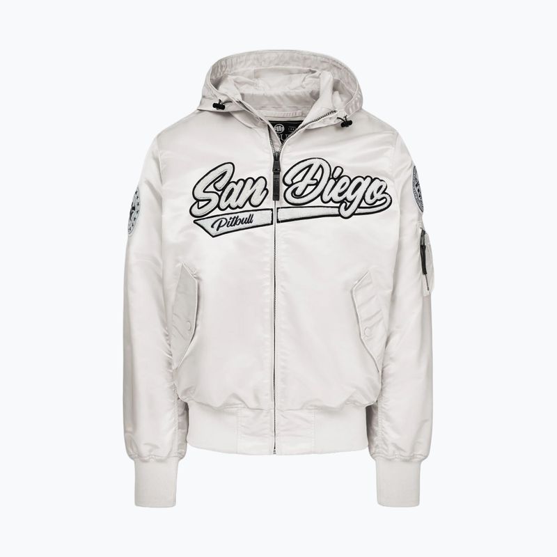 Férfi kabát Pitbull Aero Flight Hooded off white 5