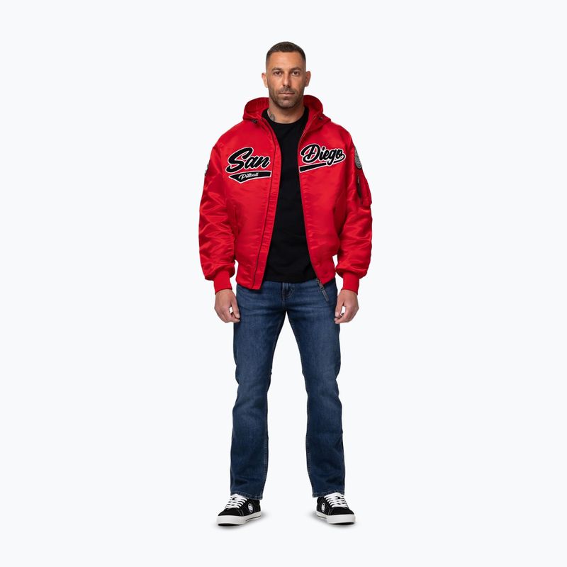 Férfi kabát Pitbull Aero Flight Hooded fluo/red 2