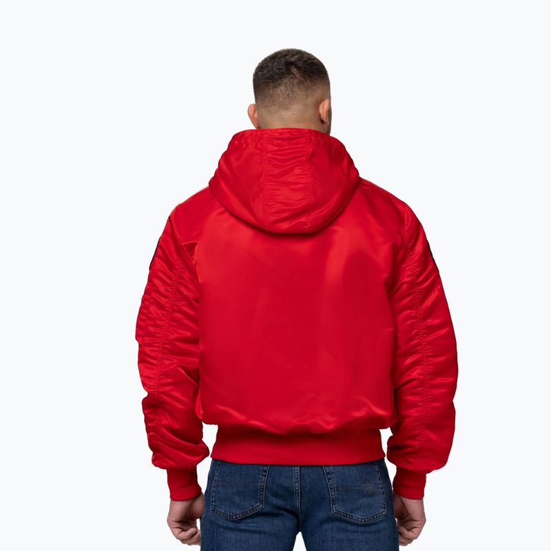 Férfi kabát Pitbull Aero Flight Hooded fluo/red 3