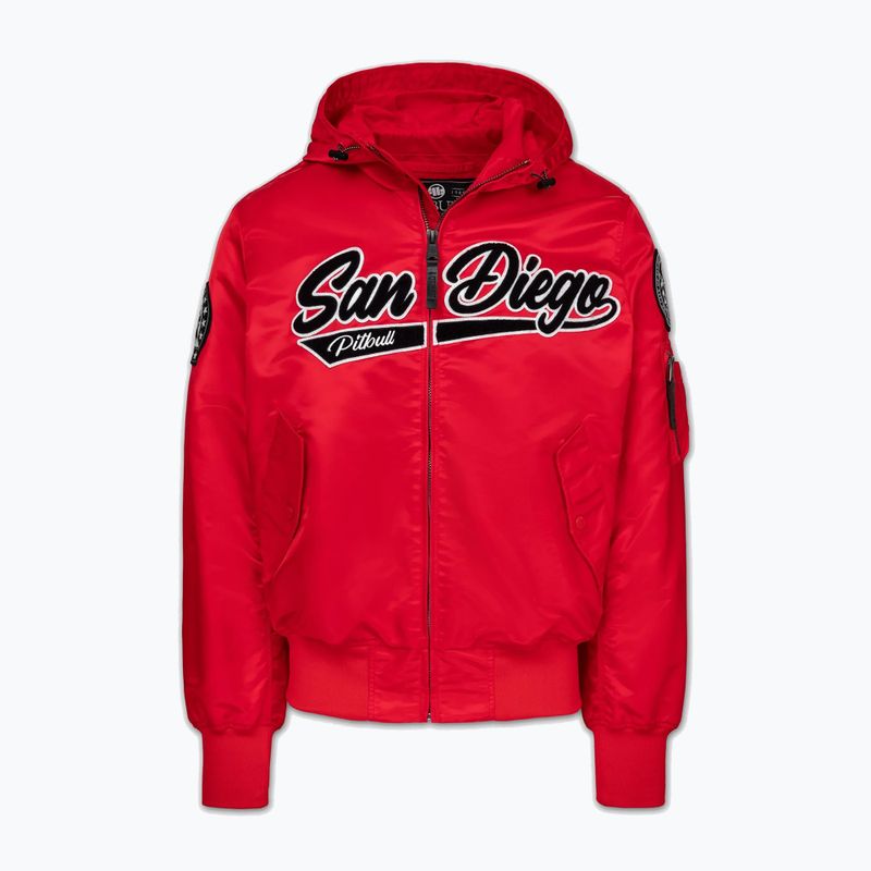 Férfi kabát Pitbull Aero Flight Hooded fluo/red 5