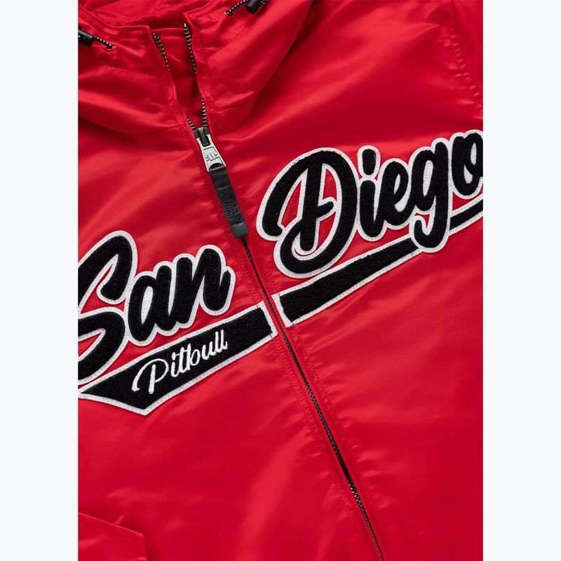 Férfi kabát Pitbull Aero Flight Hooded fluo/red 7