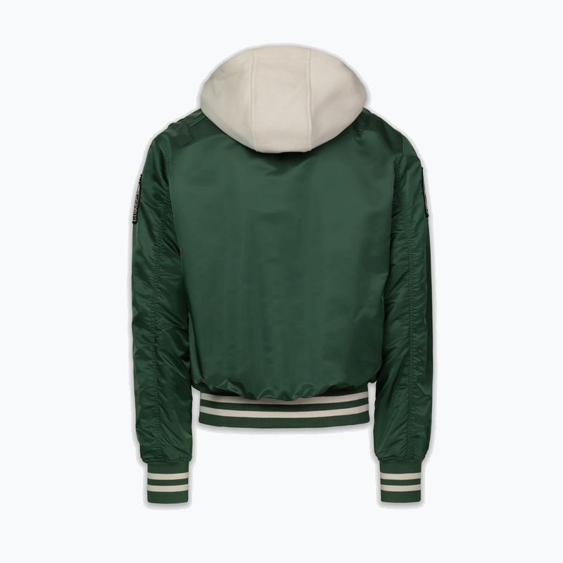 Férfi kabát Pitbull Mason San Diego Baseball Hooded bottle green/beige 5