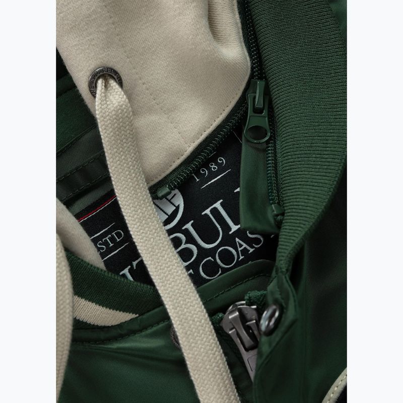Férfi kabát Pitbull Mason San Diego Baseball Hooded bottle green/beige 8
