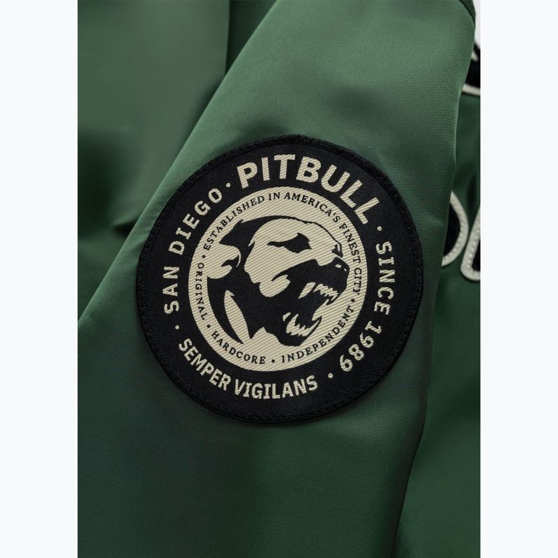 Férfi kabát Pitbull Mason San Diego Baseball Hooded bottle green/beige 9