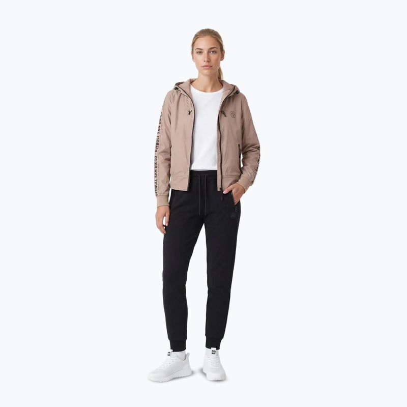 Női kabát Pitbull Aaricia Stripes Nylon Hooded dark sand 2