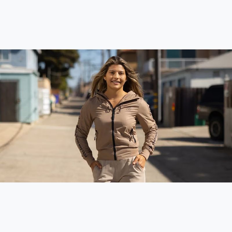 Női kabát Pitbull Aaricia Stripes Nylon Hooded dark sand 12