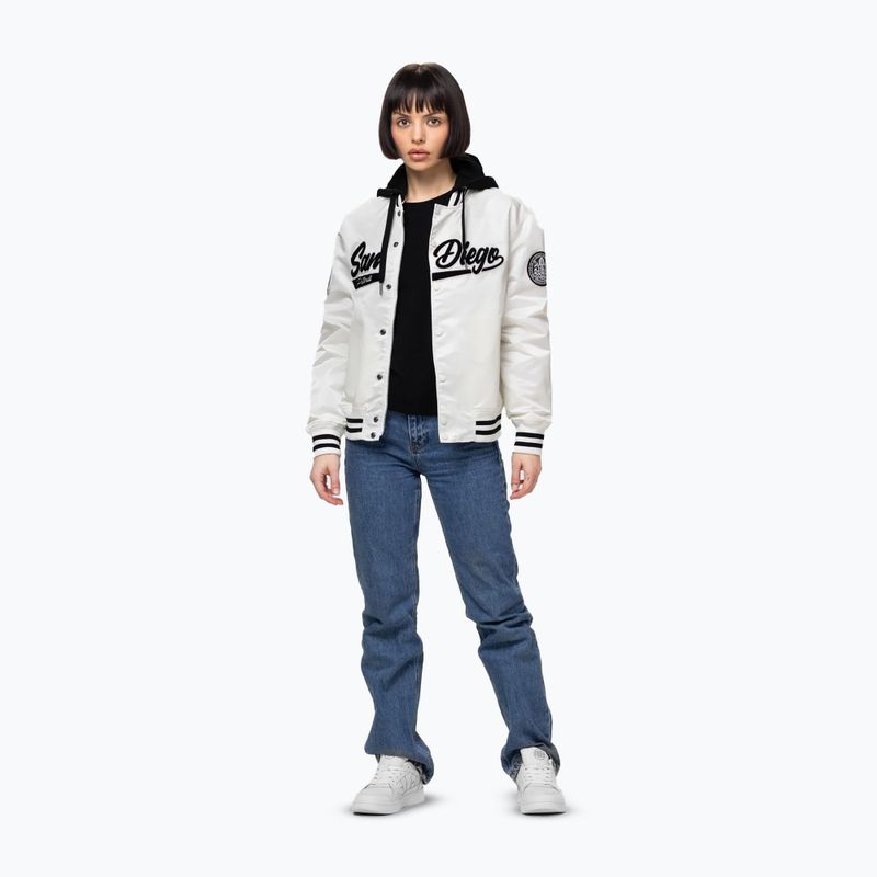 Női kabát Pitbull Angela San Diego Hooded Varsity off white 2